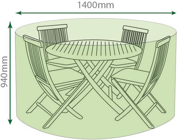 Water Resistant Round Patio Set Cover - Small