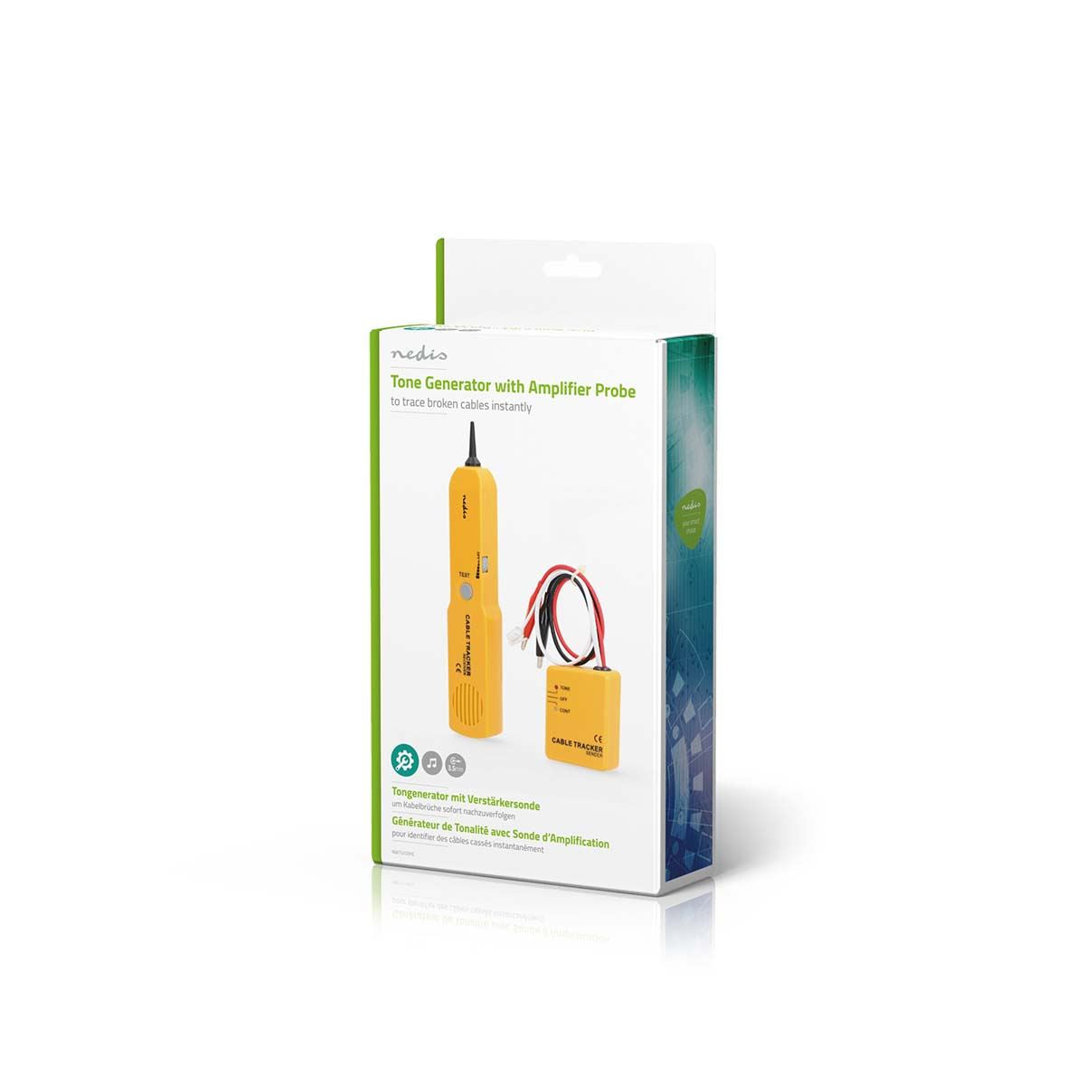 Nedis PC and Multimedia cable tester | Tone generator | LED indicator | Headphone connection | Battery Powered