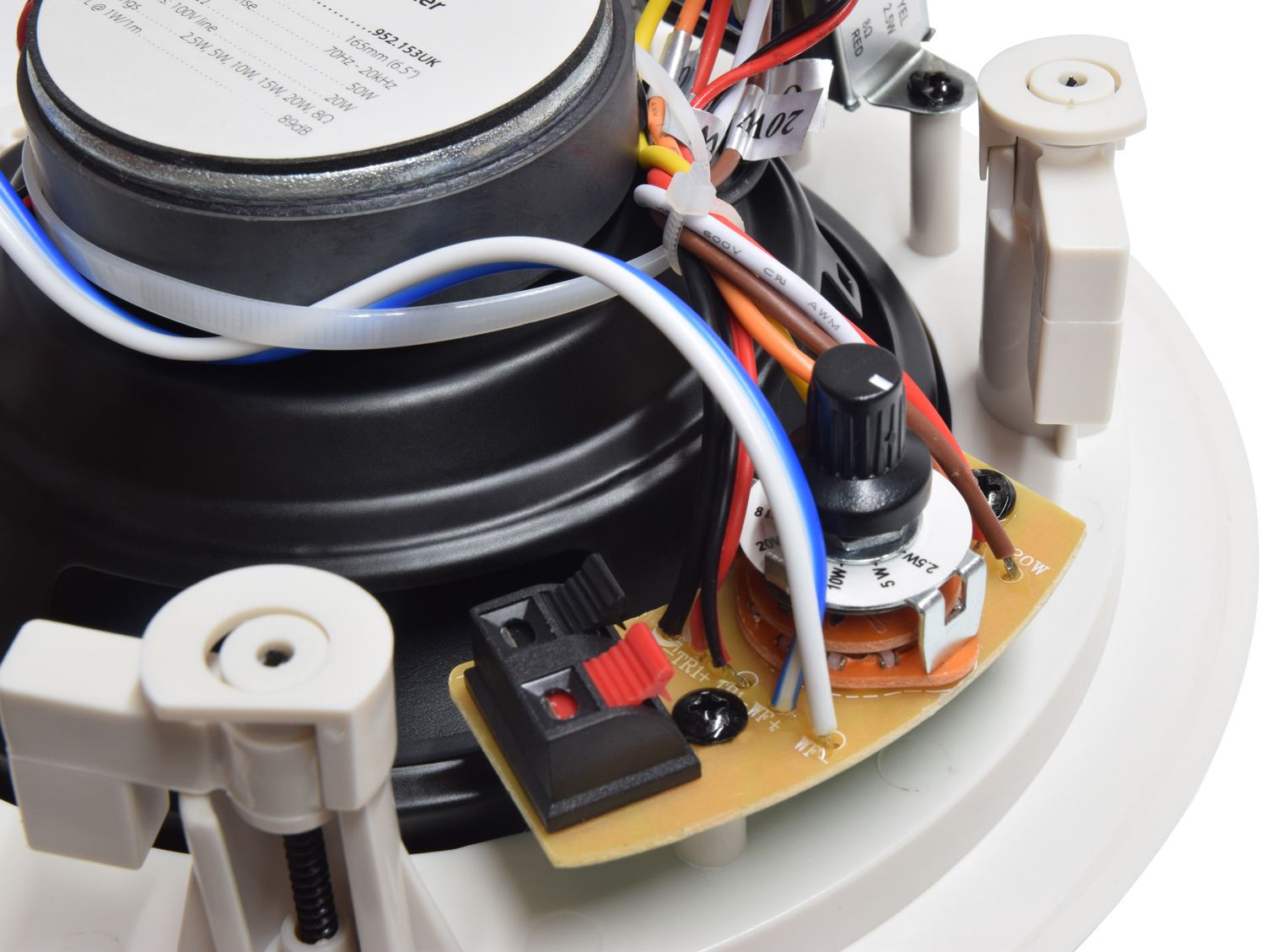 Adastra CC6V 100V Quick Fit Recessed Ceiling Speaker with Control 6."5 Inch