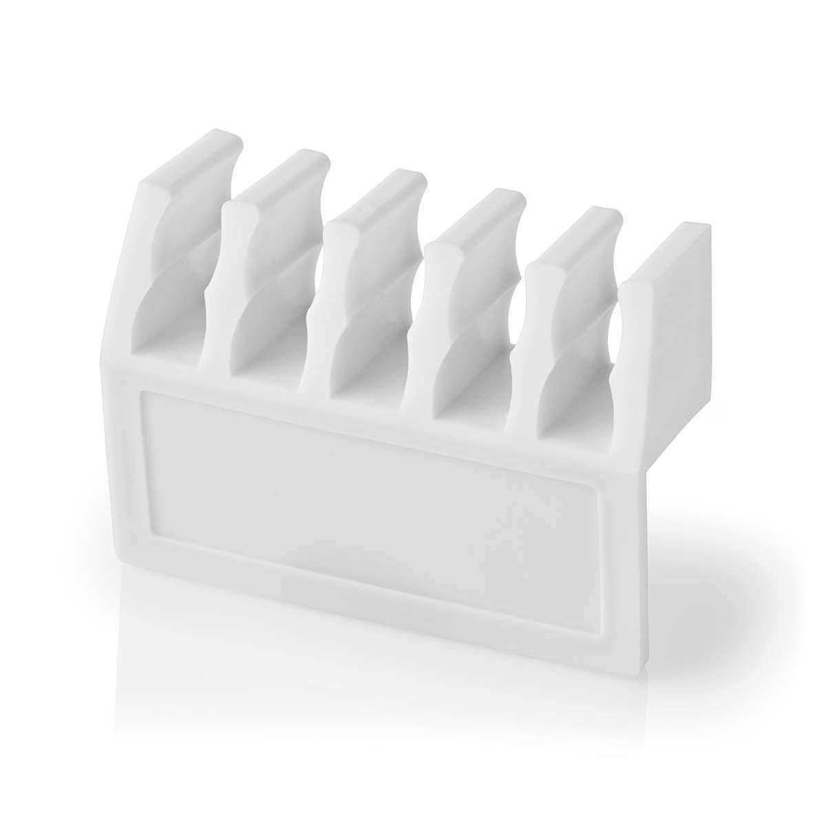 Nedis Cable Management | Cable Clip | Click and Go | 2 pcs | Number of slots: 5 Slots | Maximum cable thickness: 7.1 mm | Polypropylene | White