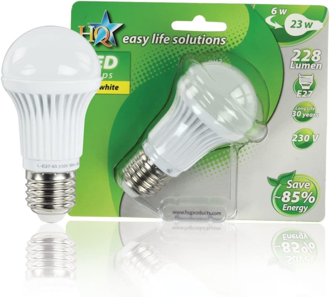 HQ LED Bulb E27 | GLS | 6 W |  2700 K | Warm White | Frosted | 1 pcs