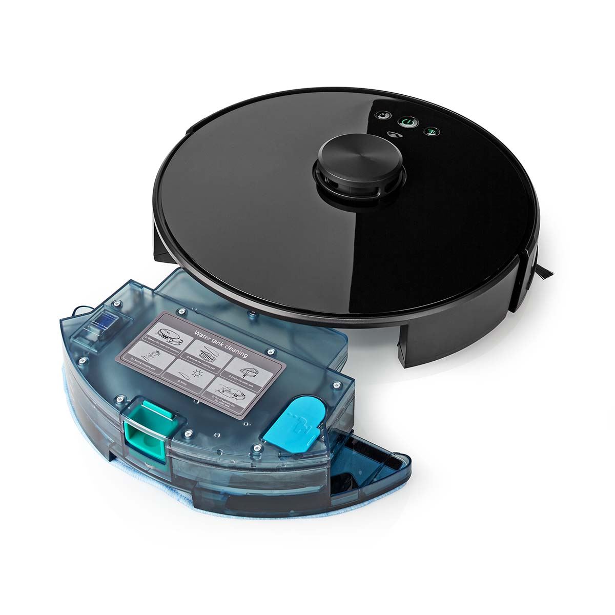 Nedis SmartLife Robot Vacuum Cleaner | Laser Navigation | Wi-Fi | Capacity collection reservoir: 0.6 l | Automatic charging | Maximum operating time: 2 hrs | Black | Android™ / IOS