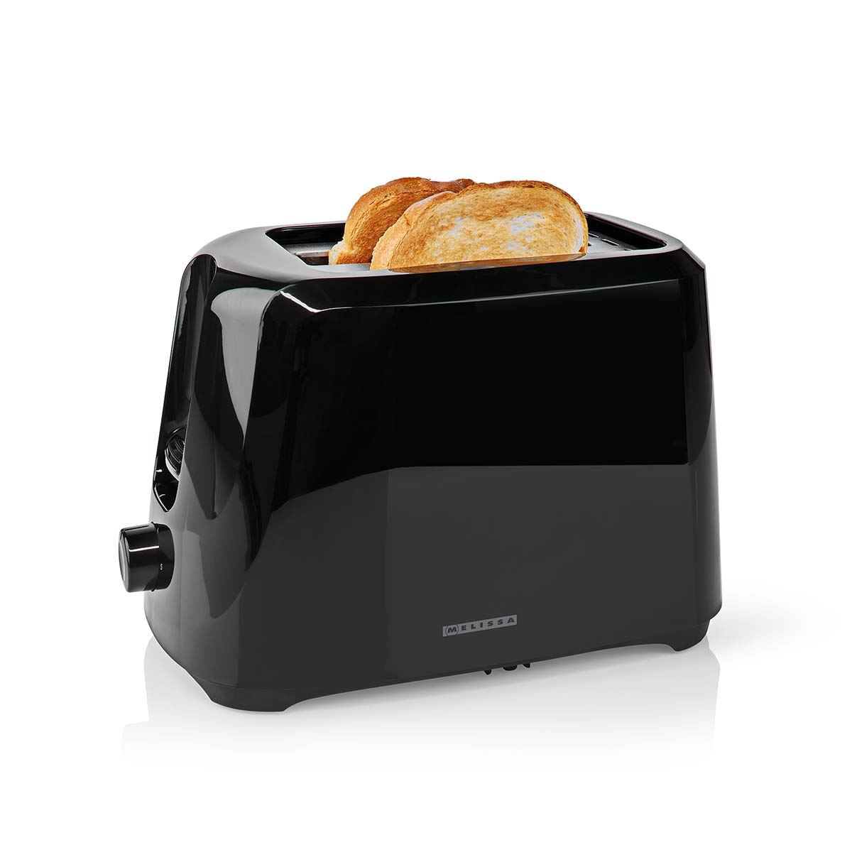 MELISSA Compact 2 Slice Toaster with Adjustable Browning Control, 6 Toasting Levels, and Removable Crumb Tray, 700W