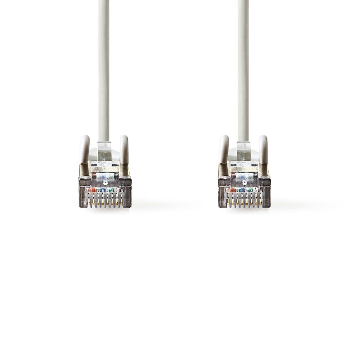 Nedis CAT5e Network Cable | SF/UTP | RJ45 Male | RJ45 Male | 1.50 m | Round | PVC | Grey | Label