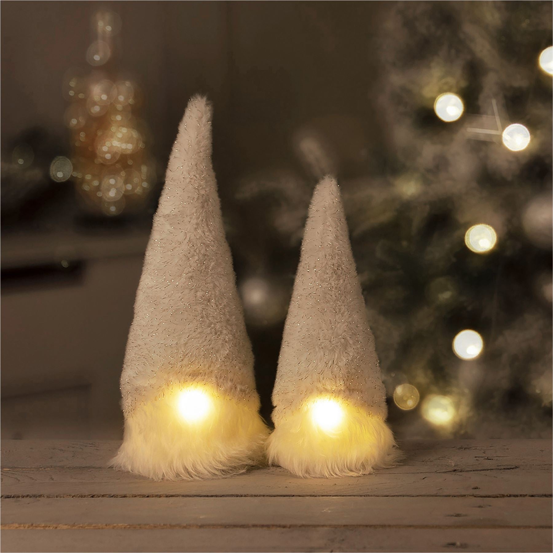 Christmas Light Up Gonk Nordic Style Xmas Decoration with LED Nose - Bjorn 220x100x100mm