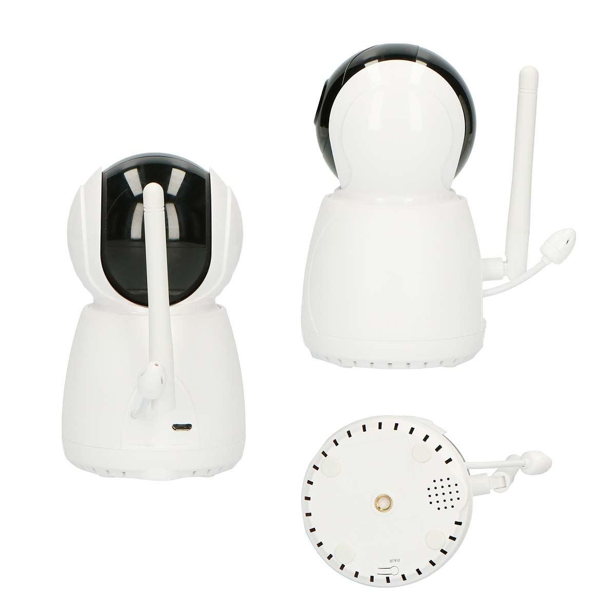 Alecto DVM-275 Video Baby Monitor with Camera, 5" Inch No Wifi Baby Monitor, Temperature, Night Vision, Pan & Tilt, Two-Way Audio - White