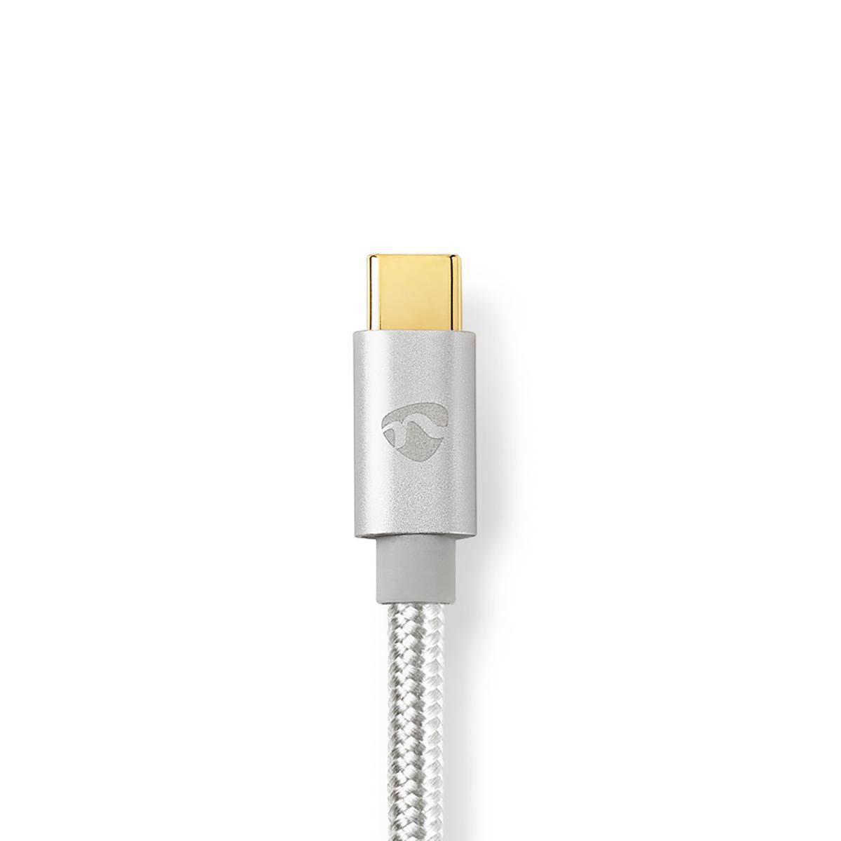 Nedis Lightning Cable | USB 2.0 | USB-C™ Male | Apple Lightning 8-Pin | 480 Mbps | Gold Plated | 2.00 m | Round | Braided / Nylon | Aluminium | Cover Window Box