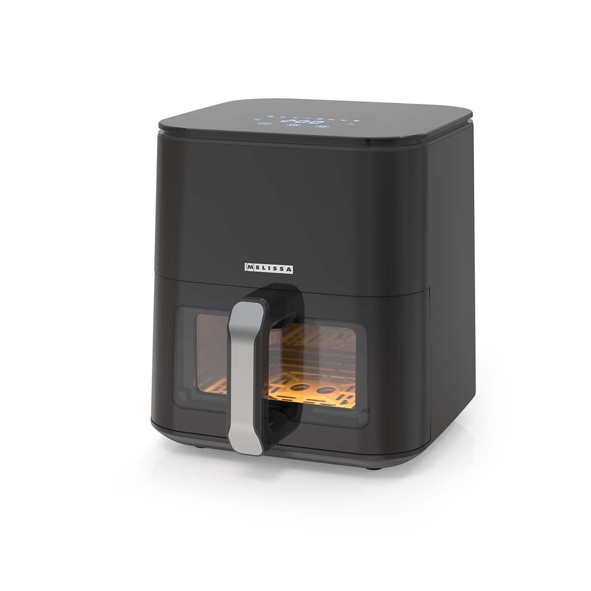 MELISSA Digital Hot Air Fryer XL | 5 l | 60-min Timer | 8 Presets | Viewing window | Black