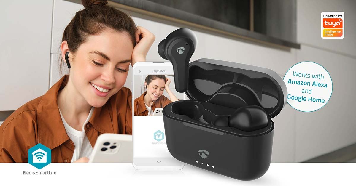 Nedis Fully Hybrid ENC + ANC Wireless Bluetooth® In-Ear Earphones ® Touch Control