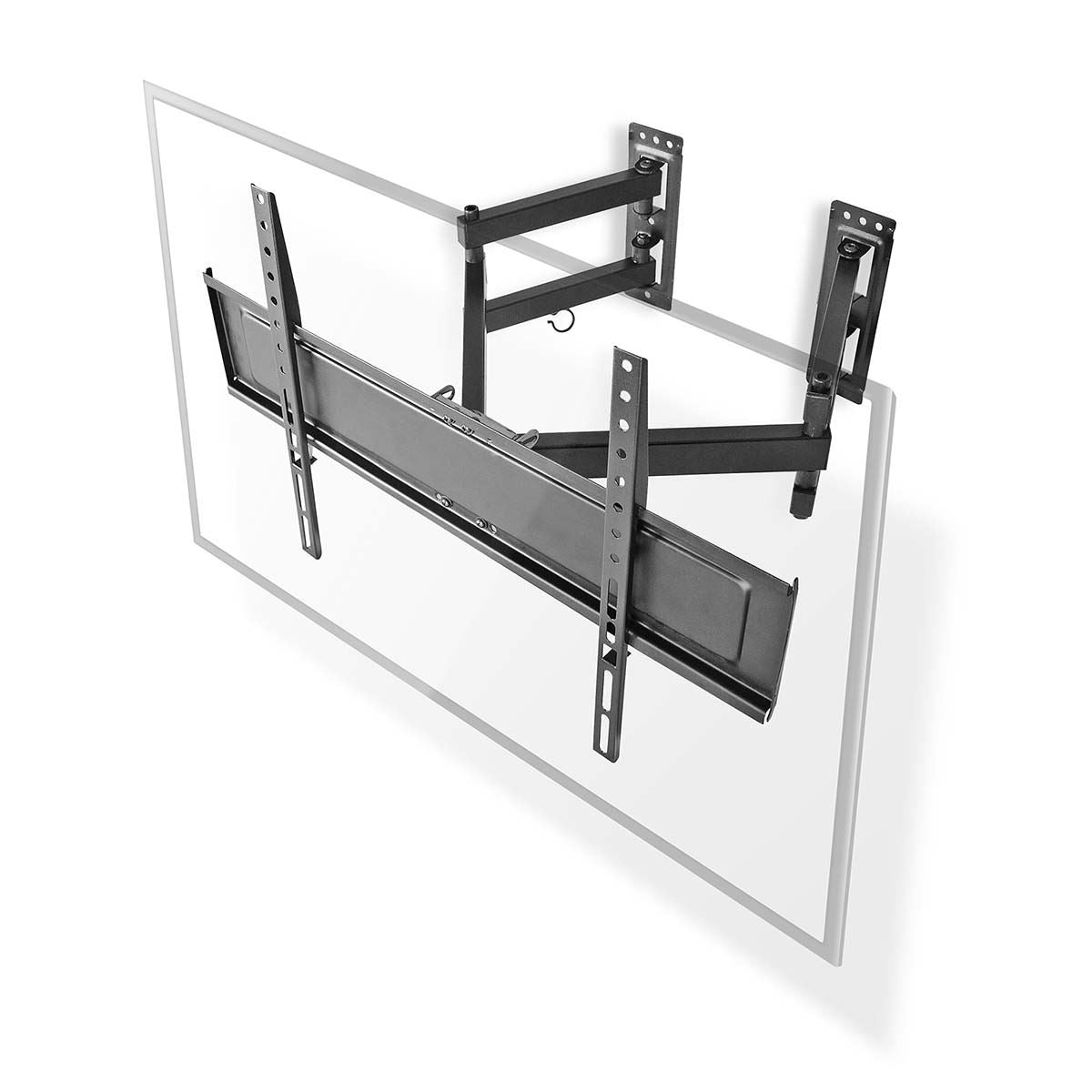 Nedis Full Motion TV Wall Mount | 32 - 70 " | Maximum supported screen weight: 40 kg | Tiltable | Rotatable | Minimum wall distance: 80 mm | Maximum wall distance: 520 mm | 3 Pivot point(s) | Steel | Black
