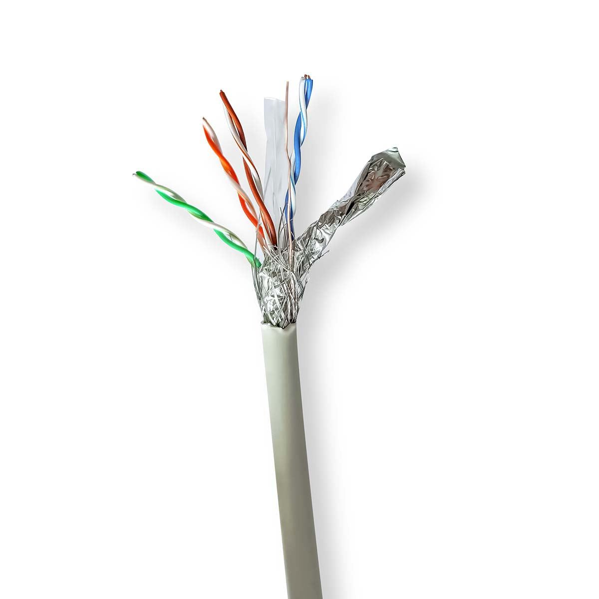 Nedis Network Cable Roll | CAT6 | Stranded | S/FTP | Bare Copper | 305.0 m | Indoor | Round | LSZH | Grey | Pull Box