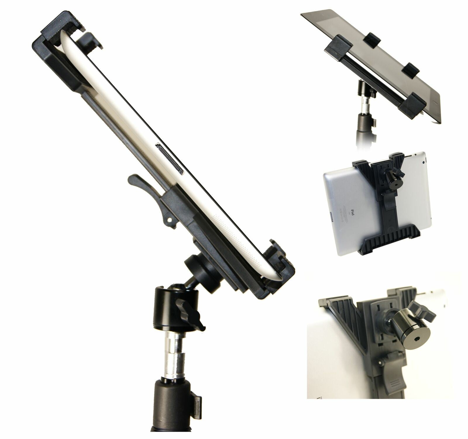 Ex-Pro iPad/Tablet Universal Mount System with Ball Head 360 Swivel Adjustment with standard 1/4" Thread mount.