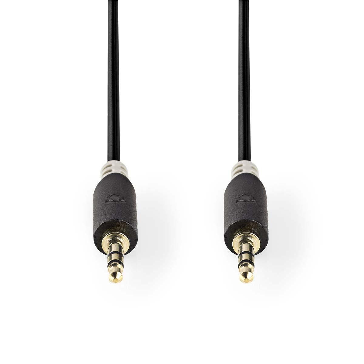 Nedis Stereo Audio Cable | 3.5 mm Male | 3.5 mm Male | Gold Plated | 3.00 m | Round | Anthracite | Box