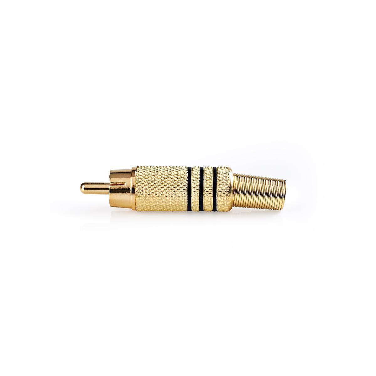 Nedis RCA Connector | RCA Male | Gold Plated | 25 pieces | Gold / Black