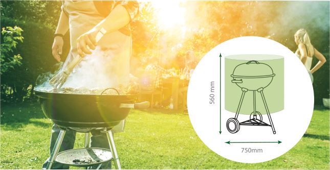 Water Resistant Medium Kettle BBQ Cover Barbecue Protector 56x75x75cm