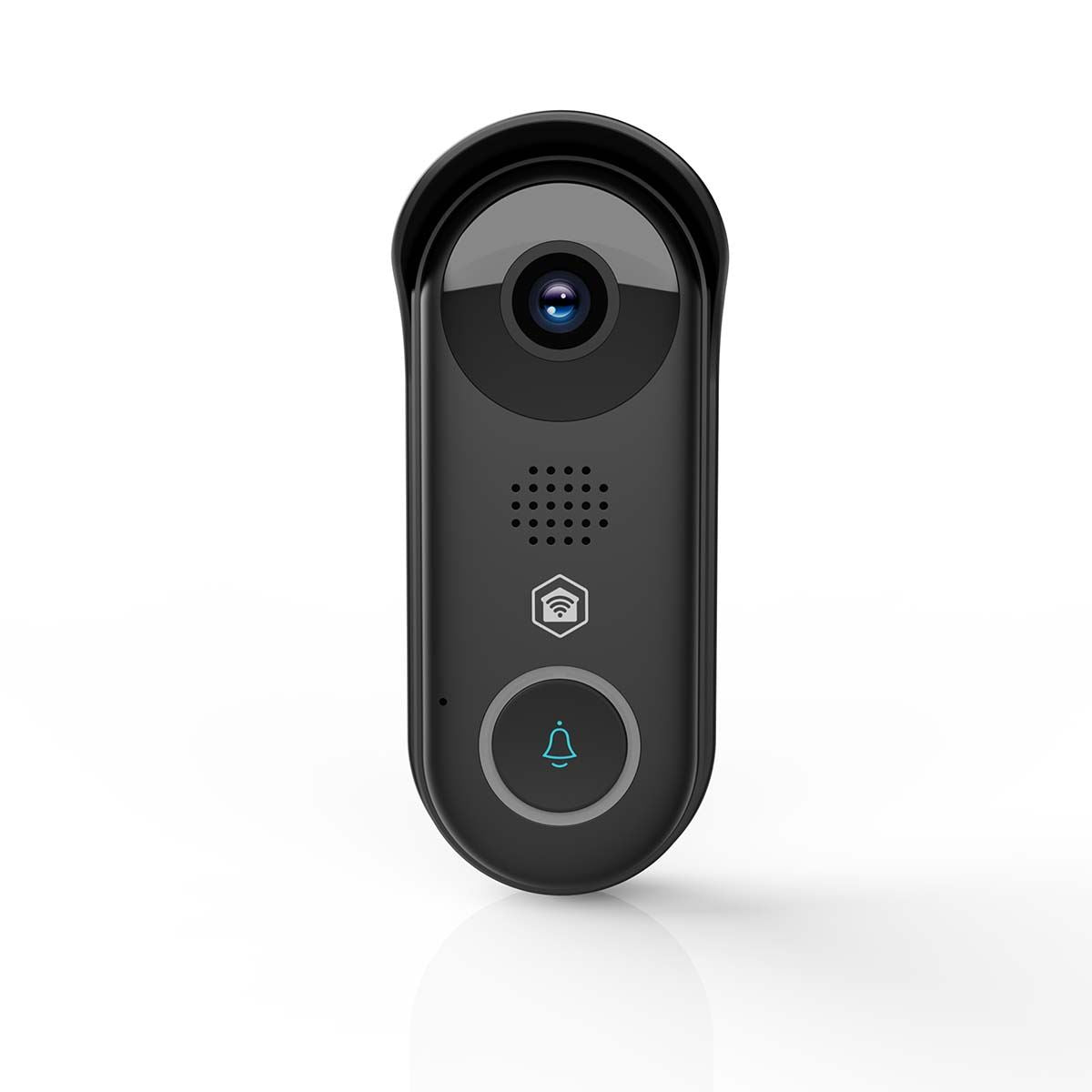 Nedis SmartLife Wireless Video Doorbell WiFi Camera,| Full HD 1080p | Cloud Storage (optional) / microSD (not included) / Onvif | IP54 | With motion sensor | Night vision | Black