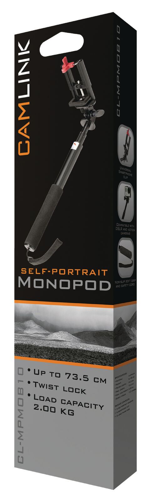 Camlink Selfie Stick for SmartPhones & GoPro - 73.5 cm