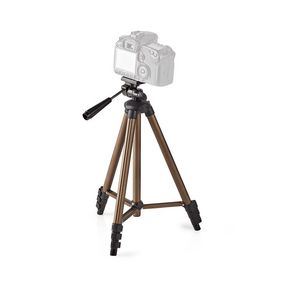 Nedis Tripod | Maximum load capacity: 2.0 kg | Minimum working height: 40.5 cm | Maximum working height: 128.0 cm | 4 Segments | Pan | Travel bag included | ABS / Aluminium | Black / Bronze
