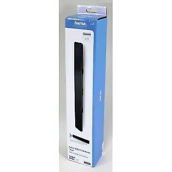 Hama "Flat Slim Panel" DVB-T / DVB-T2 Indoor Antenna, Perform, Flat, Active - Black