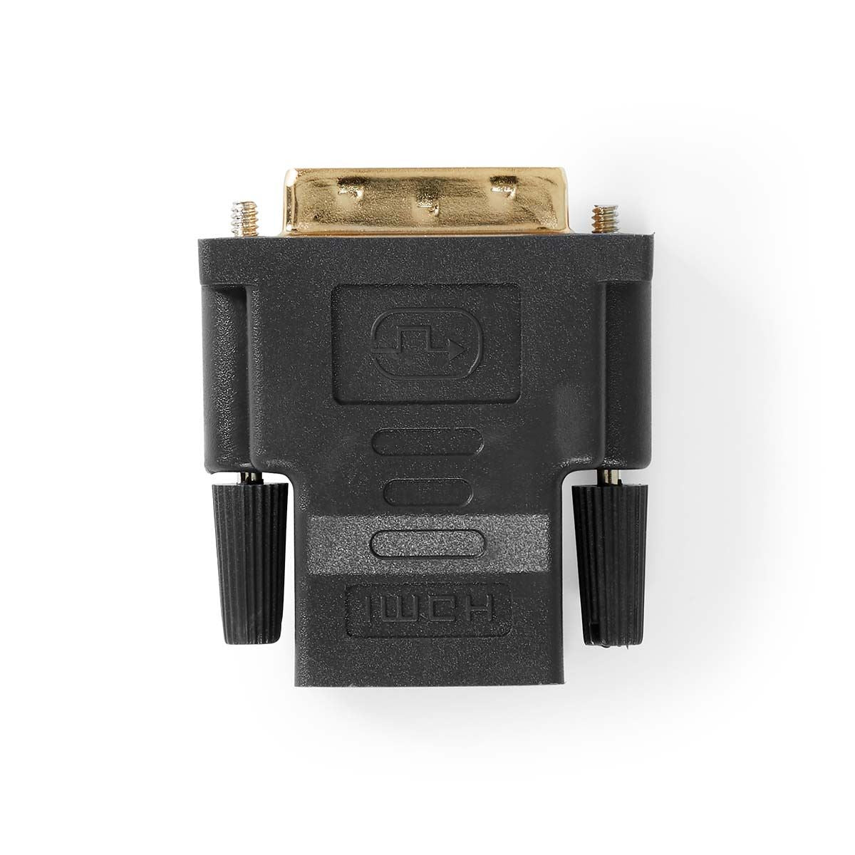 Nedis HDMI™ Adapter | HDMI™ Output | DVI-D 24+1-Pin Male | Gold Plated | Straight | PVC | Anthracite | 1 pcs | Window Box