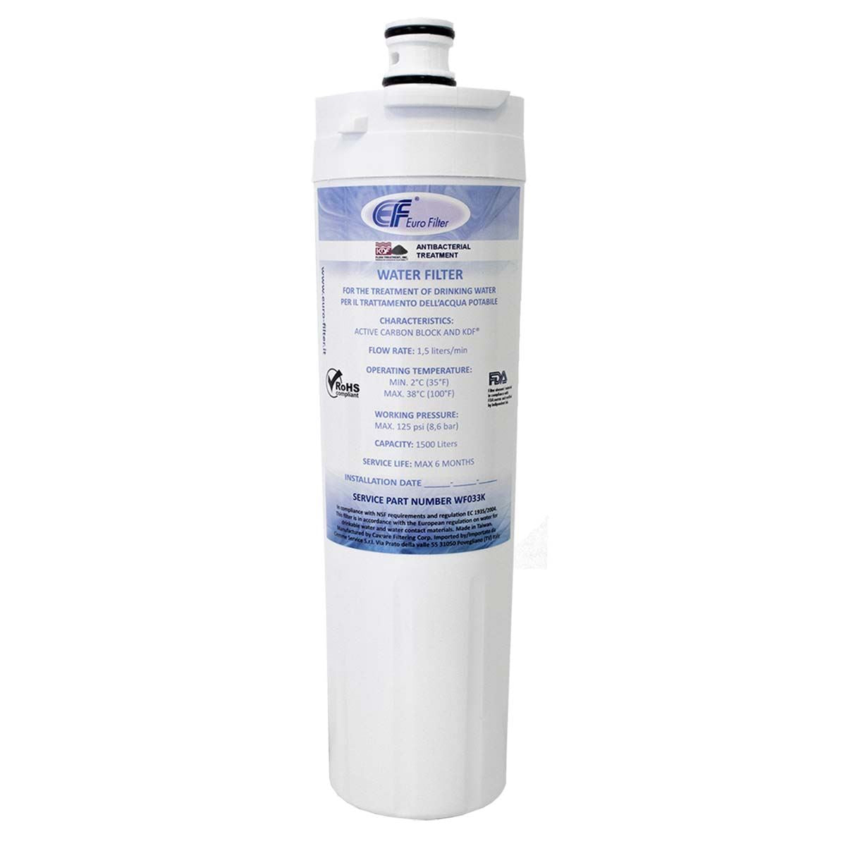 Euro Filter Adaptable waterfilter for refrigerator 55866-05, 55866-06, CS-51, CS-450, CS-452, 7002000251