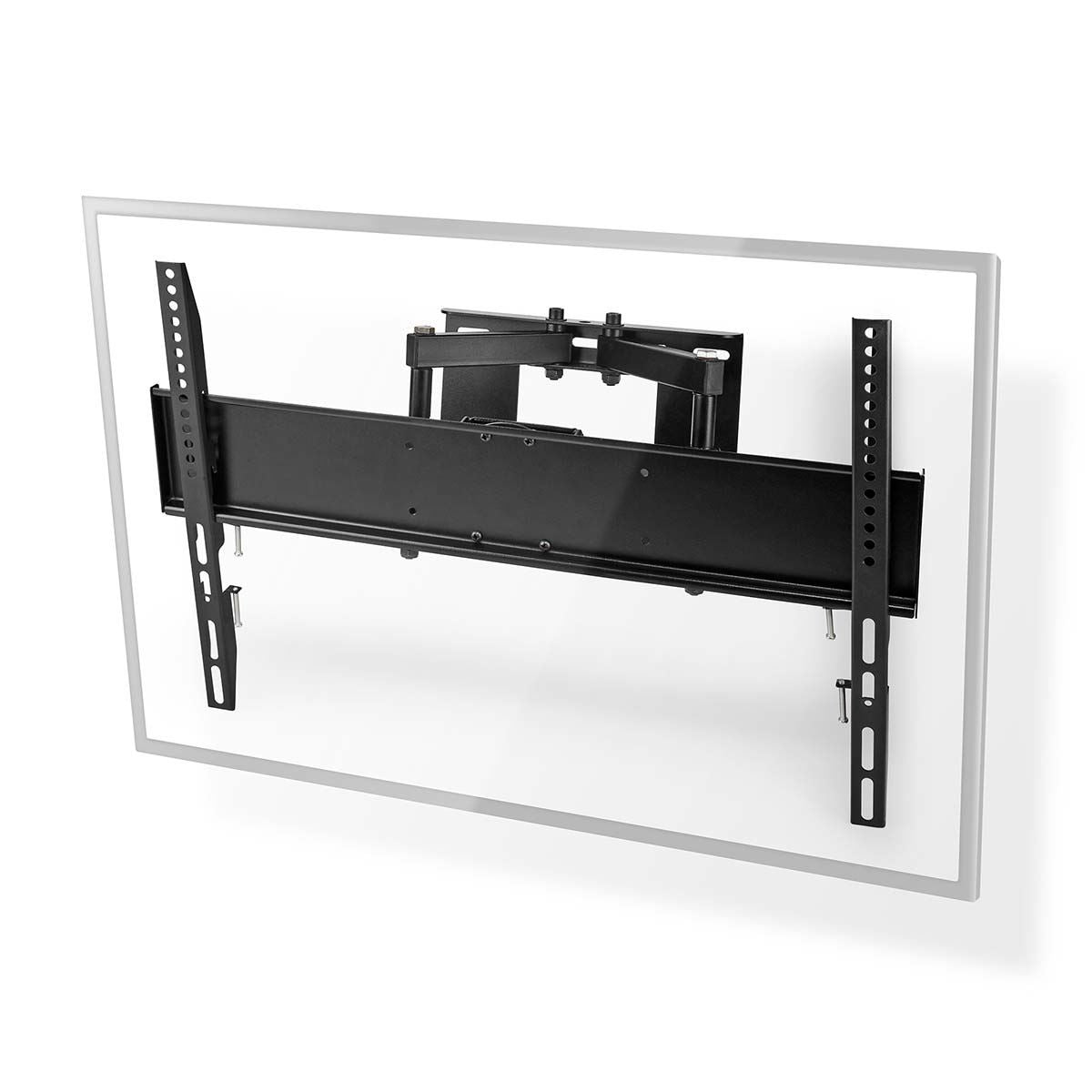 Nedis Full Motion TV Wall Mount | 37 - 80 " | Maximum supported screen weight: 35 kg | Tiltable | Rotatable | Minimum wall distance: 75 mm | Maximum wall distance: 330 mm | 6 Pivot point(s) | Steel | Black