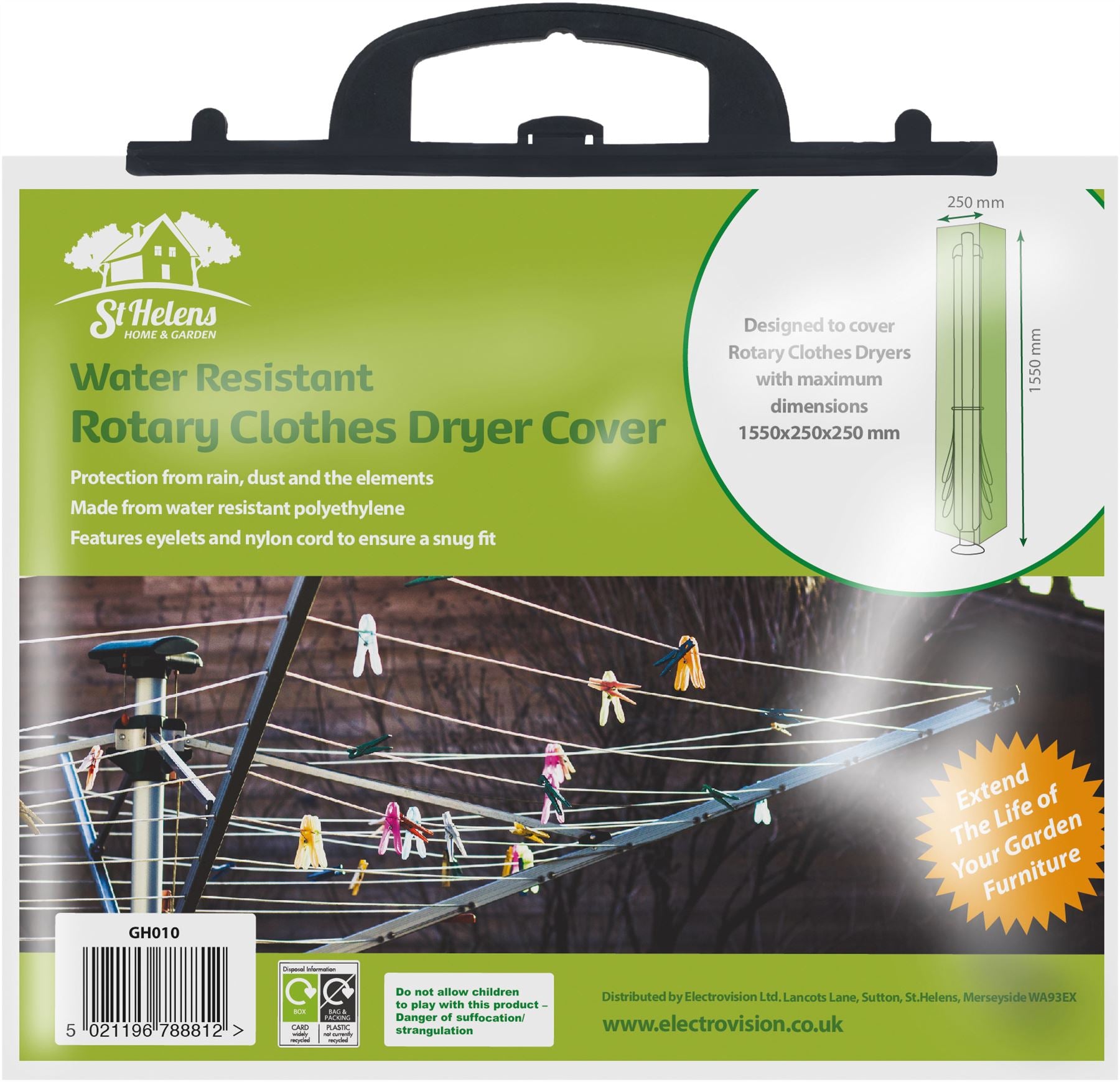 Resistant Rotary Clothes Dryer Cover Washing Line Protector