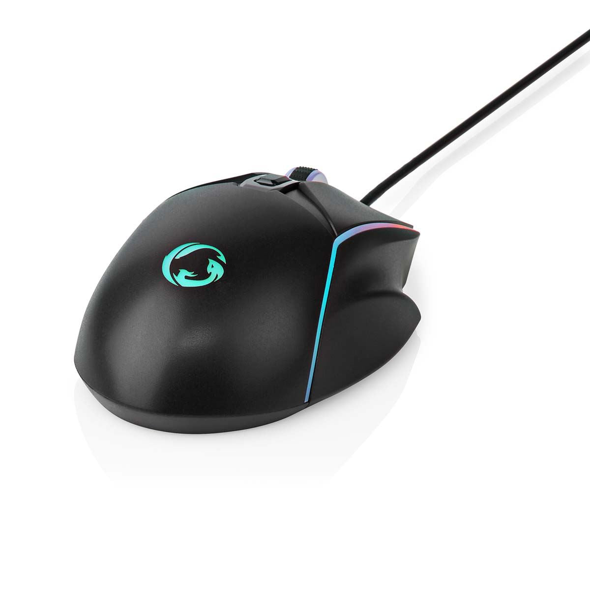Nedis Gaming Mouse | Wired | 800 / 1200 / 2400 / 3200 / 4800 / 7200 dpi | Adjustable DPI | Number of buttons: 6 | Right-Handed | 1.50 m | LED