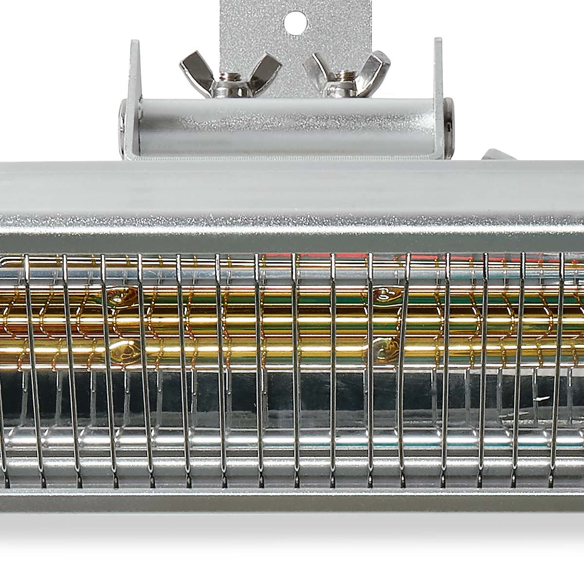 Nedis Outdoor Wall Mounted Halogen Electric Garden Patio Heater, 2000W, IP65 Rated, with 9 Power Settings, Remote Control and Adjustable Heat Angle