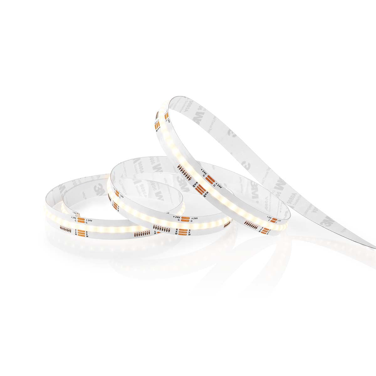 Nedis Smartlife Ultra-Thin 2m COB LED Strip, Warm to Cool White & RGB Colour, Wi-Fi Connected No Hub Required, Adjustable Brightness with Voice Control - Compatible with Google Home & Alexa