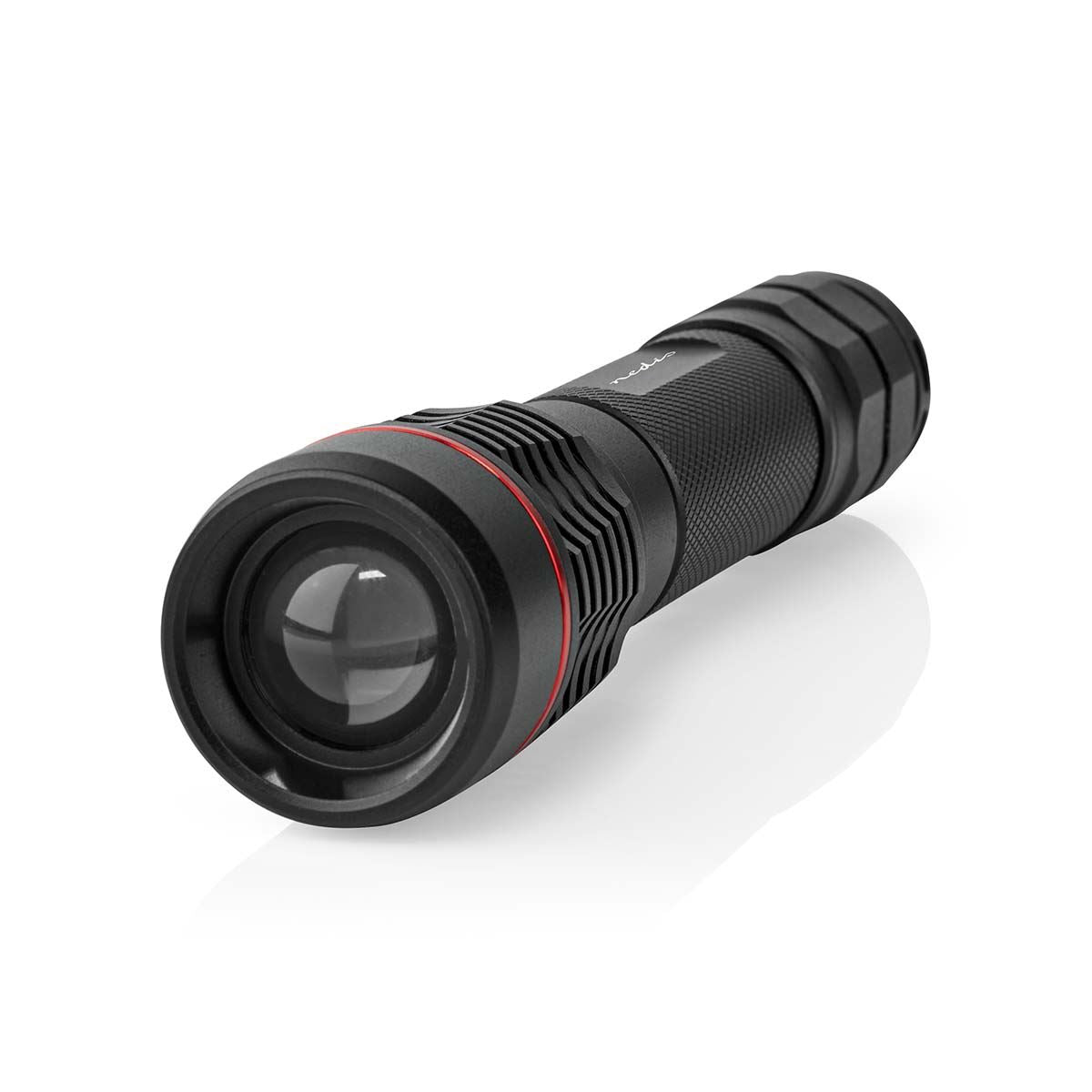 Nedis LED Torch, Rechargeable 1000 Lumen Flashlight with Adjustable Focus Beam, USB-C Charging, IPX7 Water-Resistant, 200m Beam, 2h Runtime