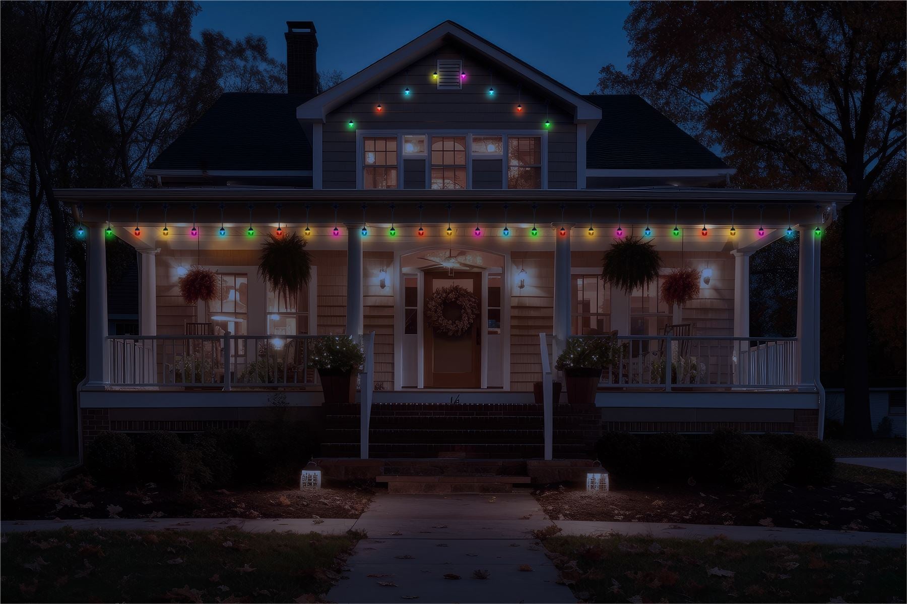 LED 14 Lamp Decorative Colour Changing Festoon Light AP and IR Remote Controlled