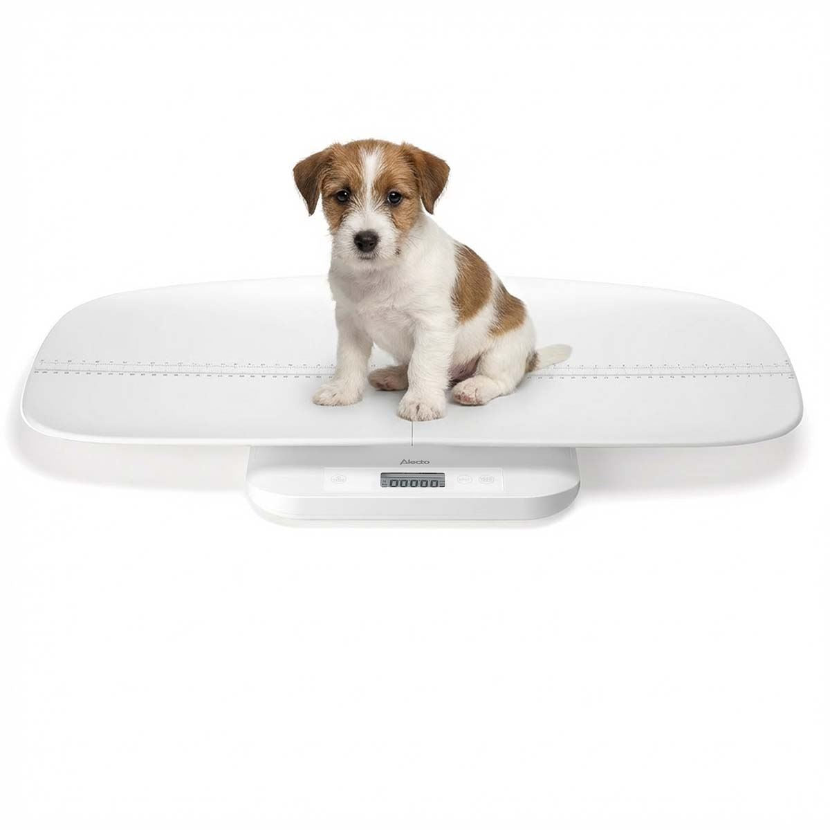 Alecto Digital Baby Weighing Scales, Personal Scale and Pet Scale in one - Up to 150 kg with Removable Weighing Surface - White | BC70