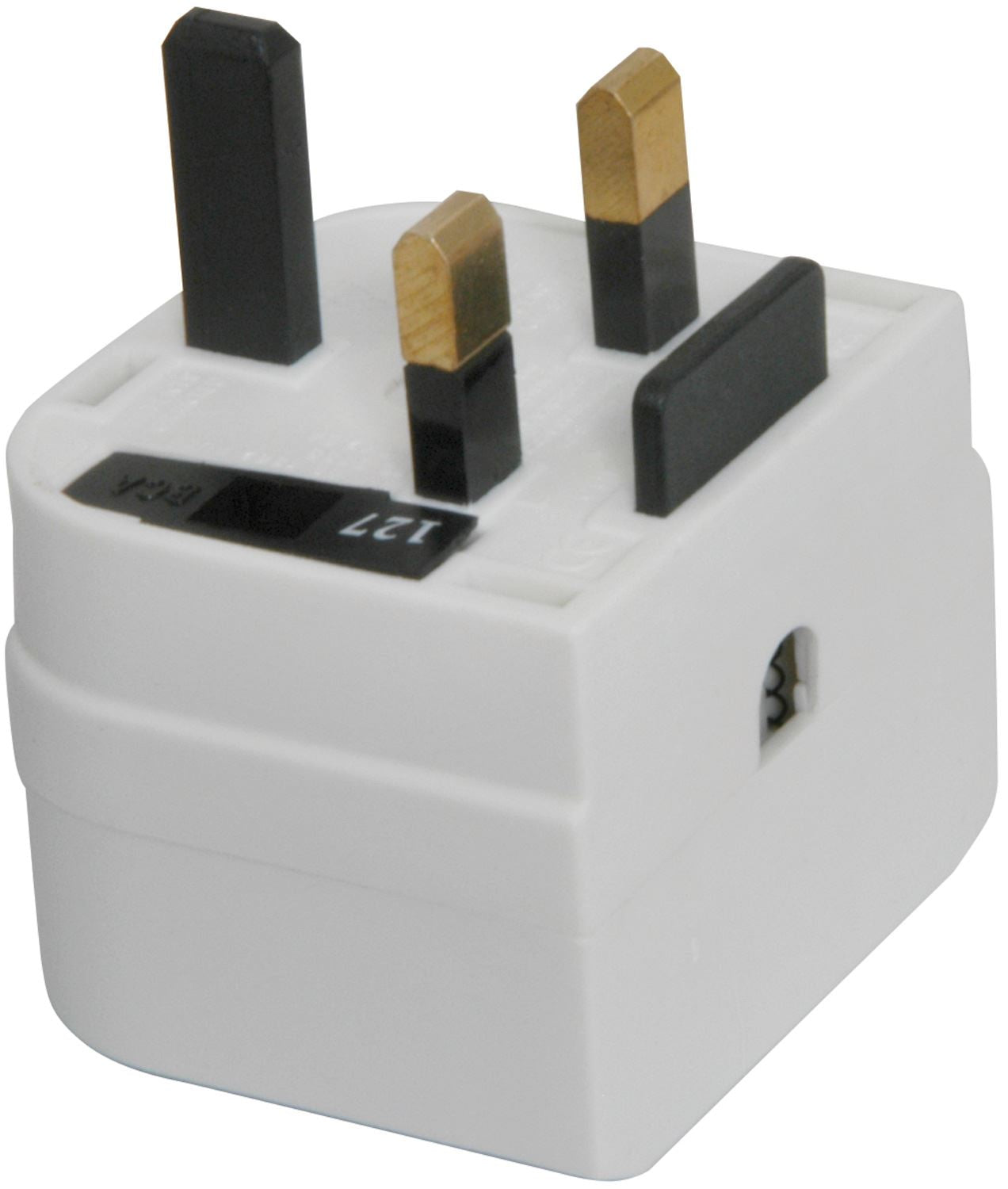 Euro Plug Socket 2 Pin EU Schuko CEE 7/17 Power Mains Socket to UK Mains Easy On - Ideal for Adapters - White