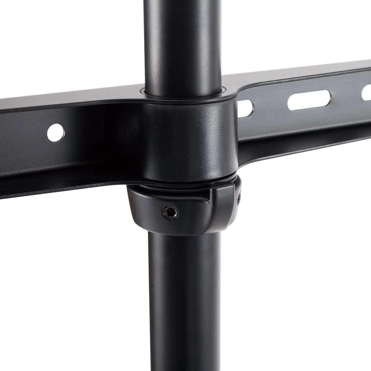 Nedis TV Floor Stand | 50 - 65 " | Maximum supported screen weight: 35 kg | Scandinavian Design | Rotatable | Anti-tip strap | Snap-lock | Aluminium / Steel | Black