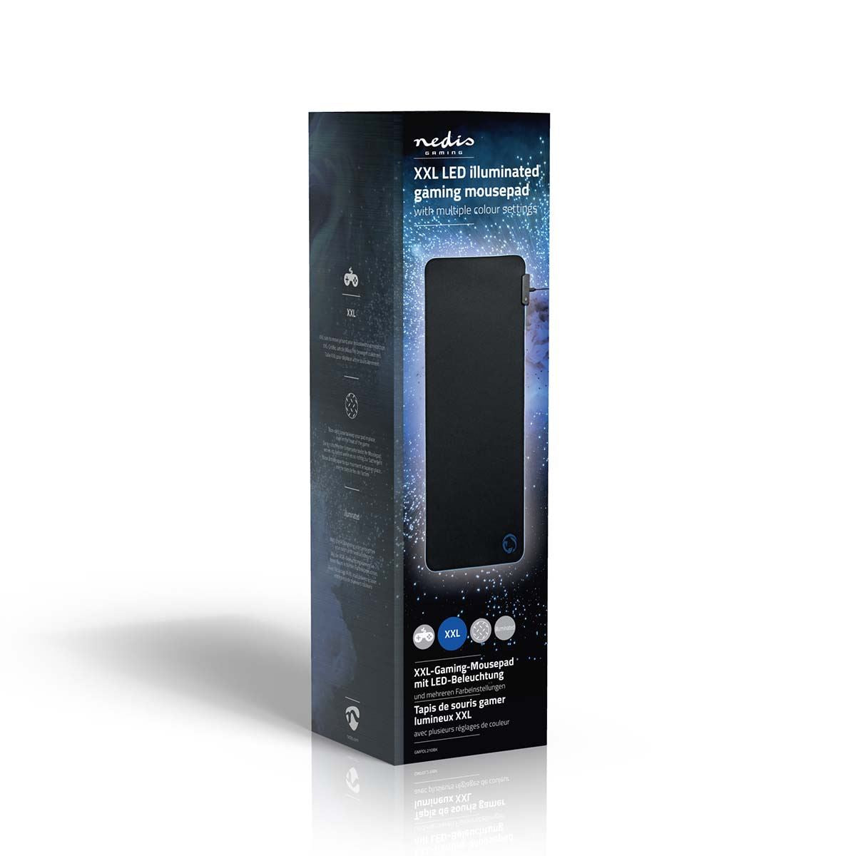 Nedis Gaming Mouse Pad | Microfiber / Rubber | Black