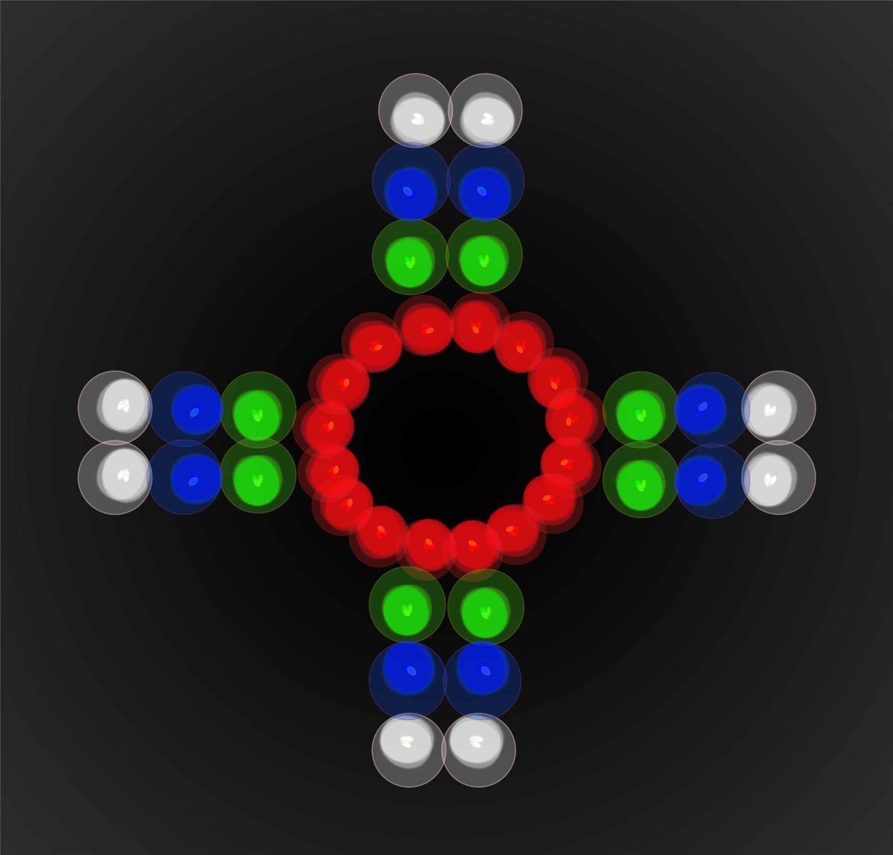 Alecto LED DMX 36 Multi-Coloured Fantasy Light ideal Disco Party with Mounting Bracket