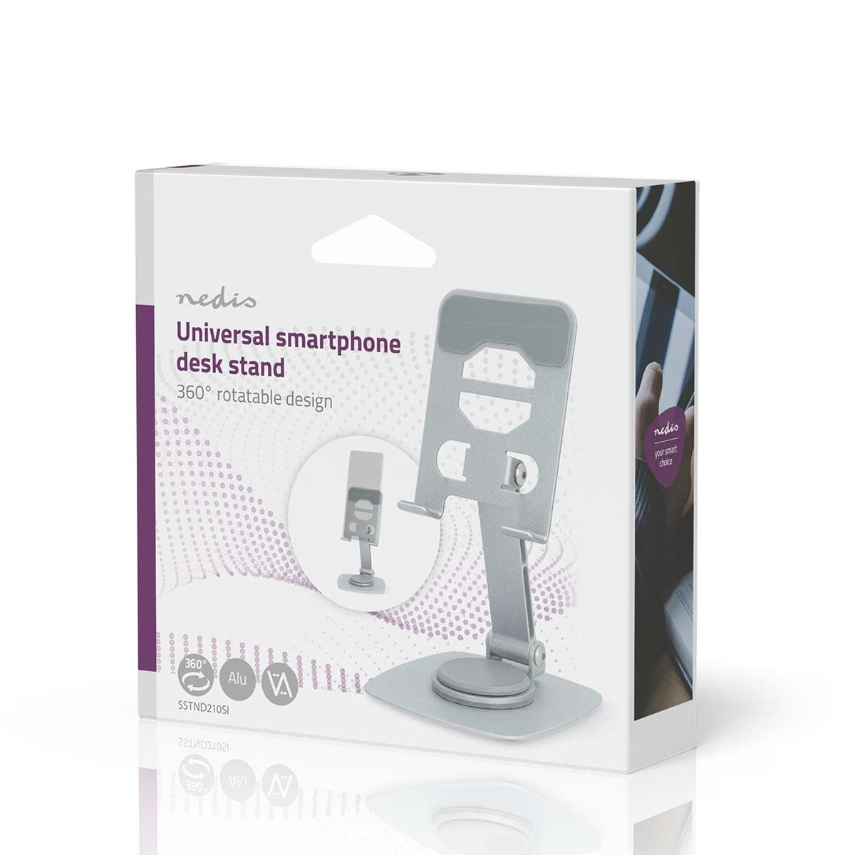 Nedis Smartphone Stand | Universal | Full Motion | Silver