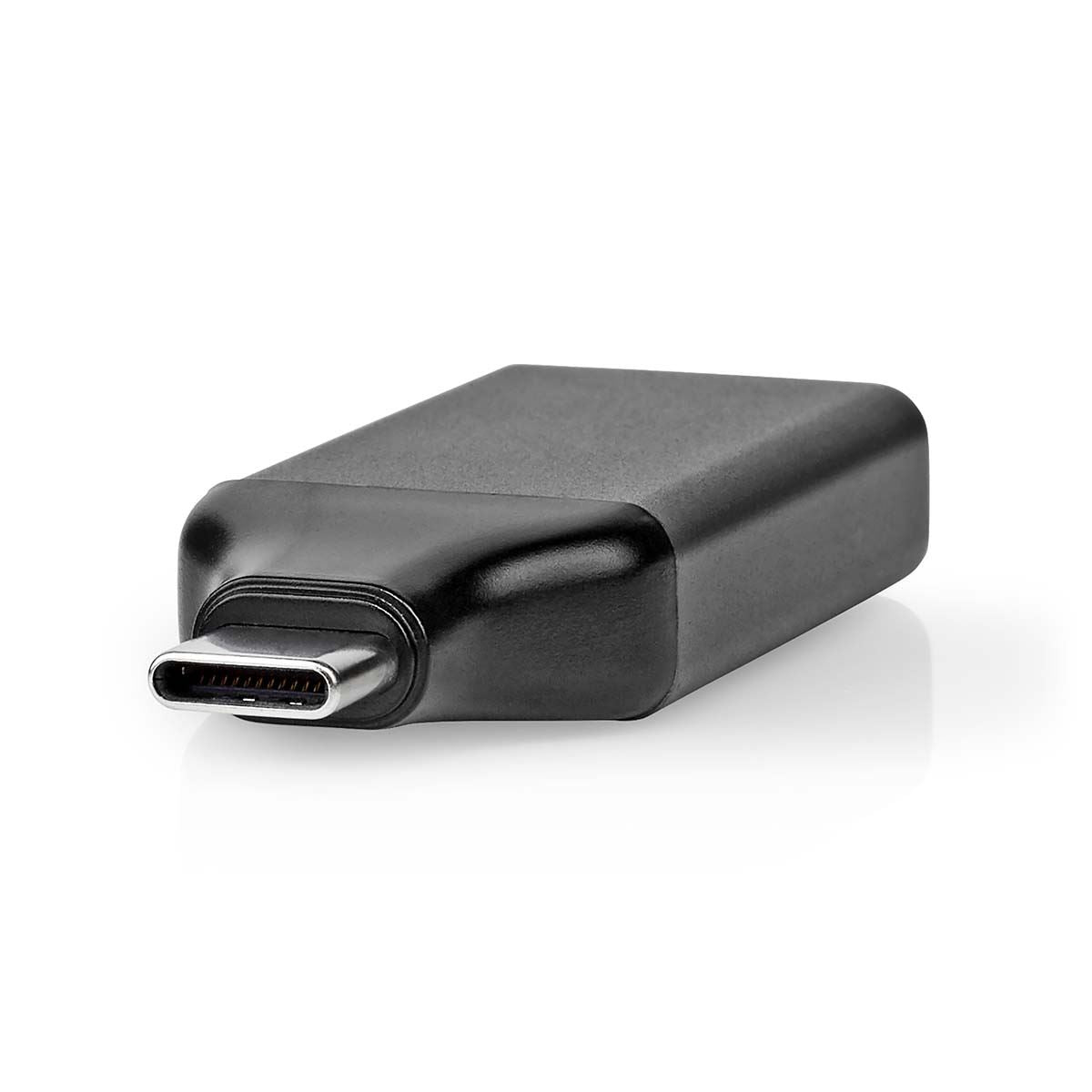 Nedis USB-C™ Adapter | USB 3.2 Gen 1 | USB-C™ Male | HDMI™ Output | 4K@60Hz | Round | Nickel Plated | Black / Grey | Box