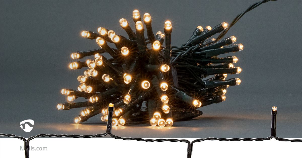 Nedis Christmas Lights | String | 48 LED's | Warm White | 3.60 m | Light effects: 7 | Indoor & Outdoor | Battery Powered