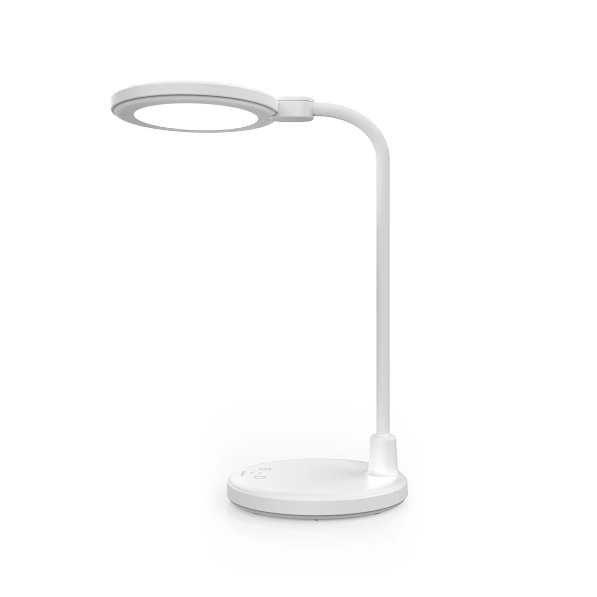 Nedis Rechargeable LED Desk Lamp with Mirror - Touch Dimmable, 3 Light Modes, Flexible Arm, USB-C, Makeup & Reading Light