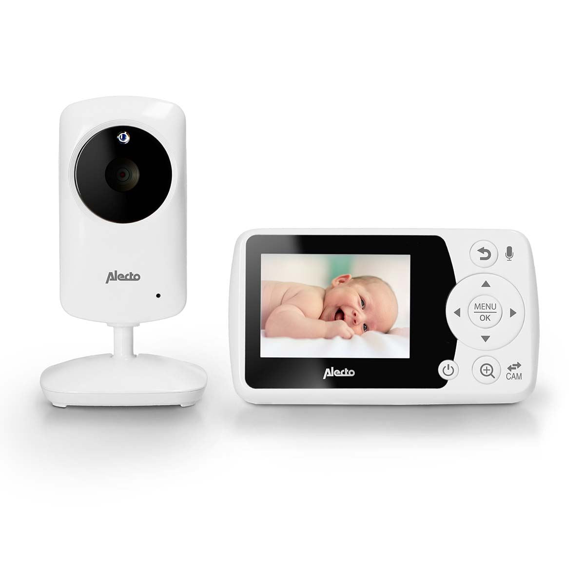 Alecto DVM-64 Wireless Video Baby Bonitor with 2.4" Colour Display Screen - White