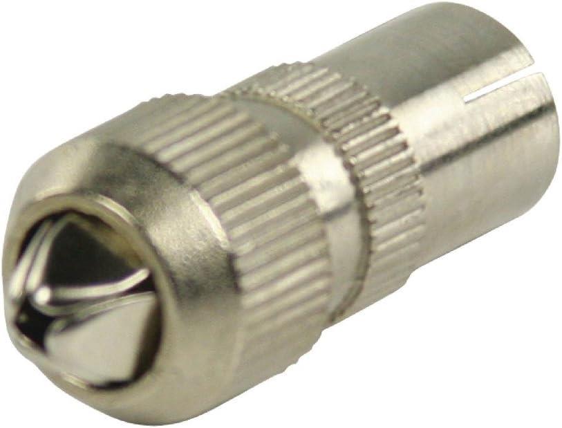 Nedis Antenna Adapter End | IEC (Coax) Female | Bare Connector | Nickel Plated