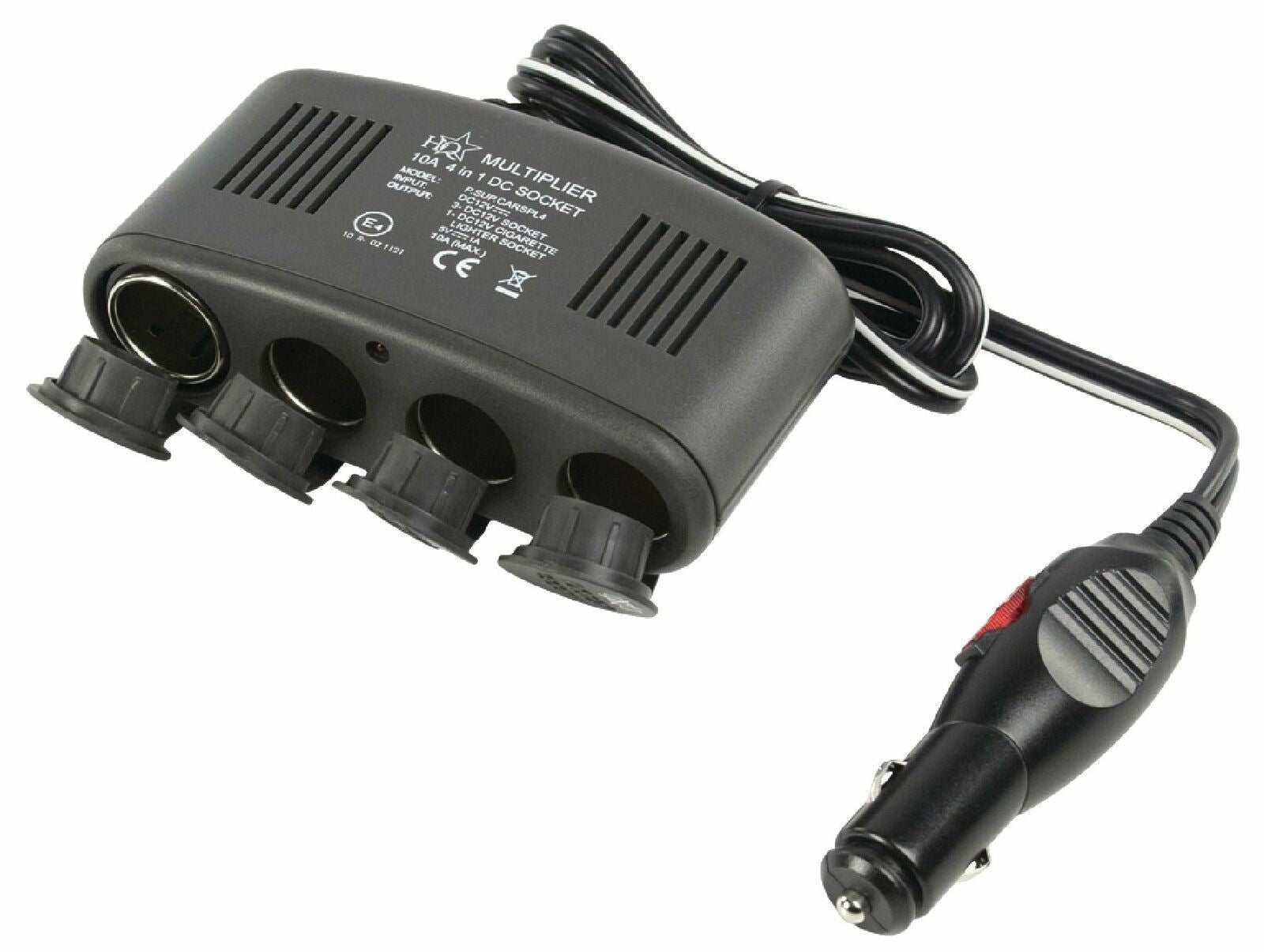 Universal DC/DC Power Adapter Car Adapter 12 DC Cigarette AUX Splitter 1 x 4