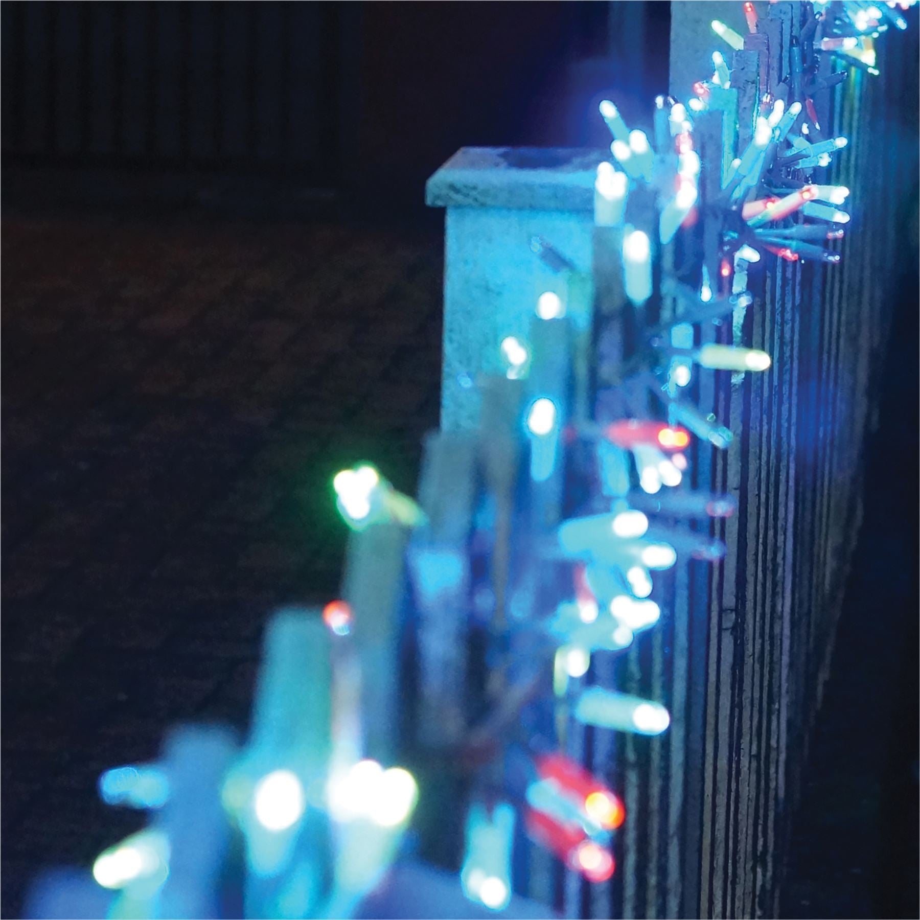5m Easy-Connect RGB Colour Changing 250 LED Cluster String Lights With Interconnectable White Rubber Cable