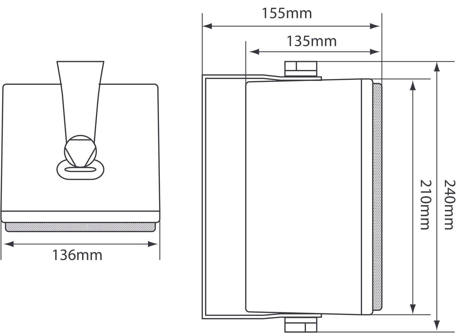 Adastra B30V-W 100V Line powerful Speakers with brackets 4" 30W White- Pair