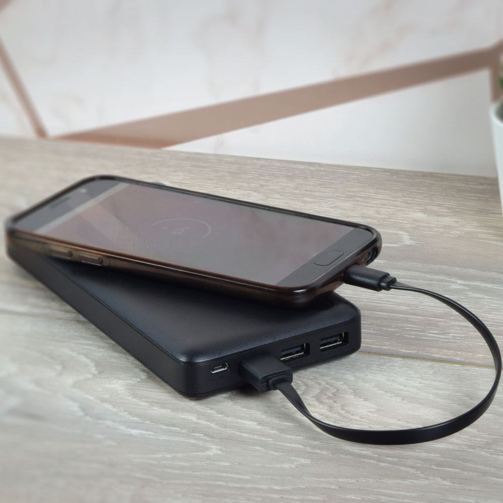 Av:link Short Charge USB Cable | USB-A Male | USB-C™ Male | Nickel Plated | 0.20 m | Flat | PVC | Black