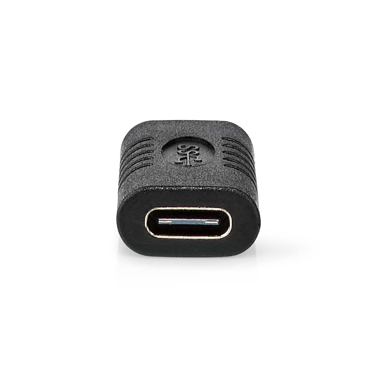 Nedis USB-C™ Adapter | USB 3.2 Gen 2 | USB-C™ Female | USB-C™ Female | 4K@60Hz | 10 Gbps | Round | Nickel Plated | Black | Envelope