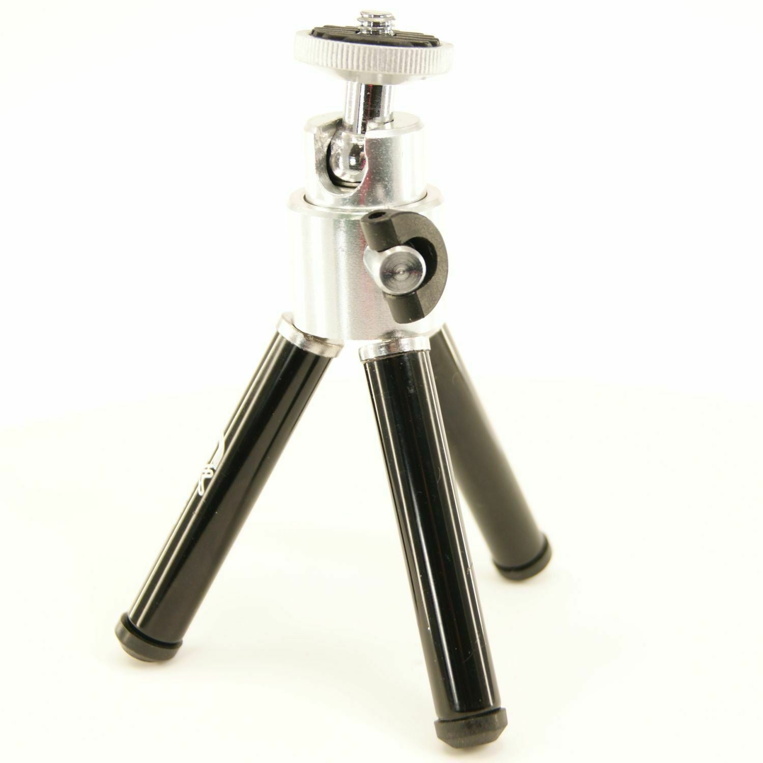 Ex-Pro Table-Top Mini Tripod, Aluminium Telescopic and compact - 3 Level - 15cm, 12.7cm & 10cm - Black & Silver
