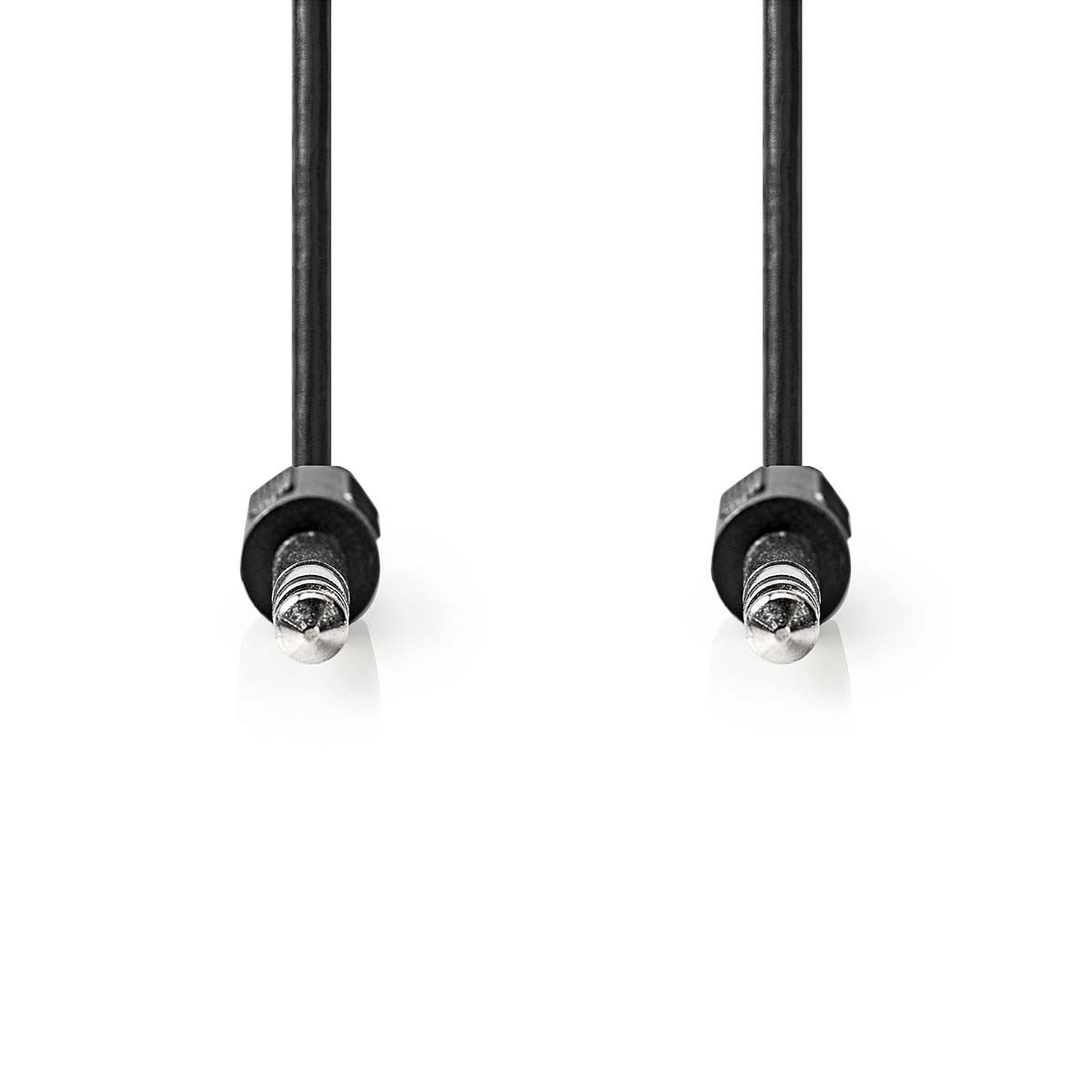 Nedis Stereo Audio Cable | 6.35 mm Male | 6.35 mm Male | Nickel Plated | 2.00 m | Round | Black | Label